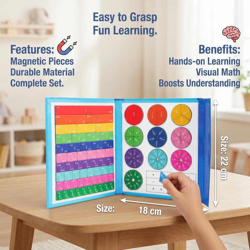 Montessori Kids Fraction Magnet Learning Toy