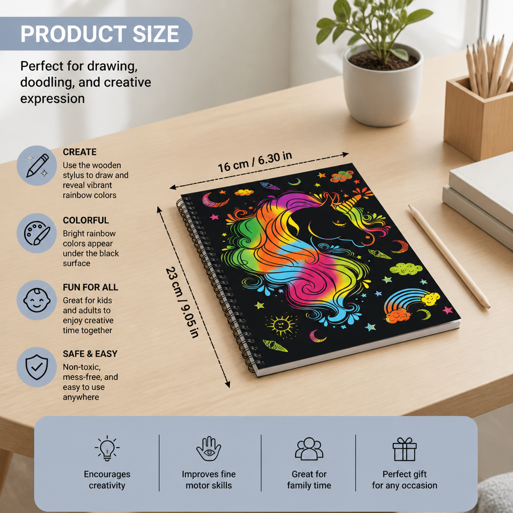 Magical Rainbow Scratch Paper