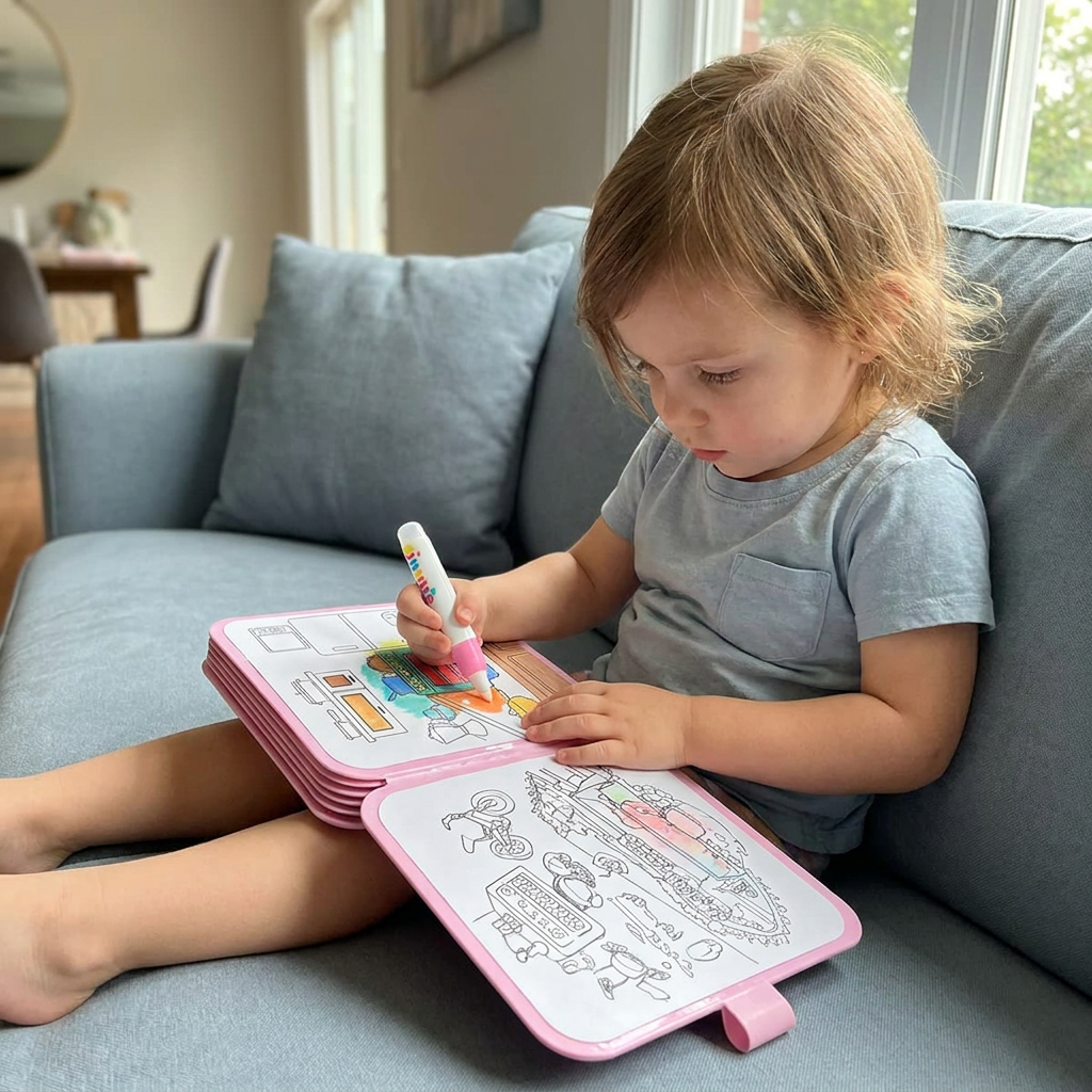 Magic Water Drawing Book – Reusable Mess-Free Colouring Fun
