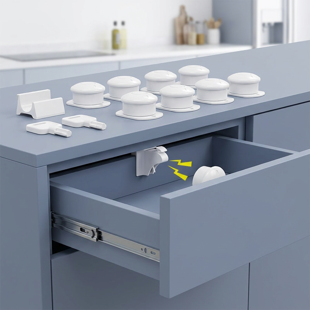 Magnetic Child Proofing Cabinet and Door Lock Set