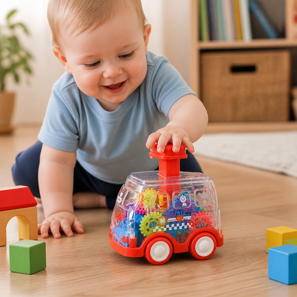 Push & Drive Colourful Gear Cars