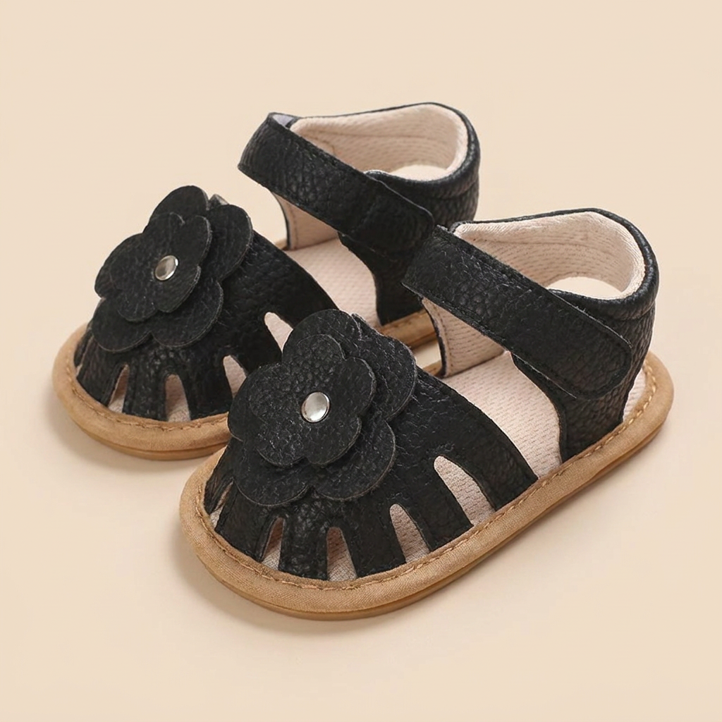 Closed-Toe Flower Sandals