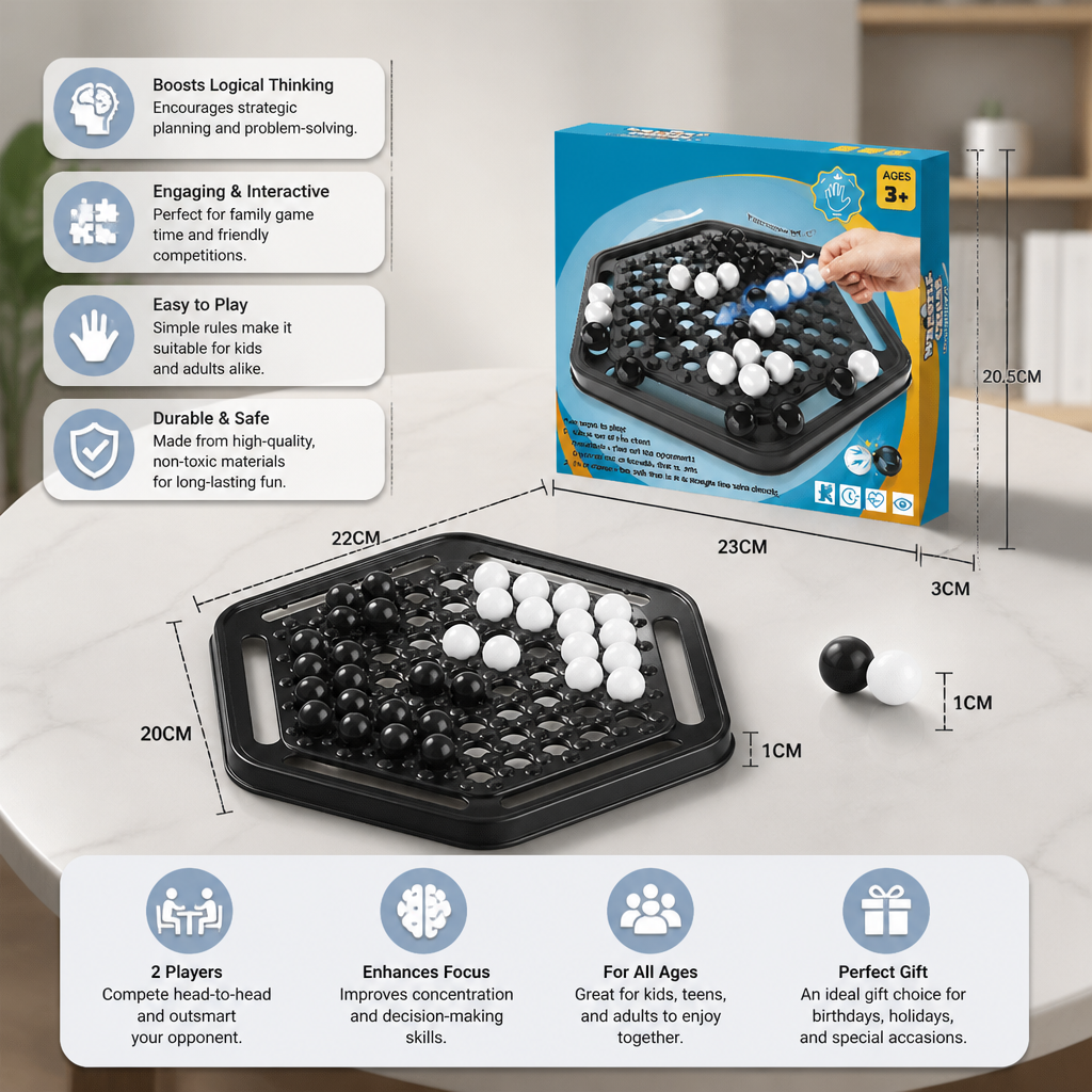 Push-Chess Family Strategy Game – Interactive Logic & Thinking Game for Kids