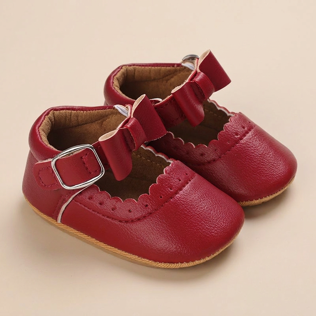 Scallop Bow Mary Jane Shoes