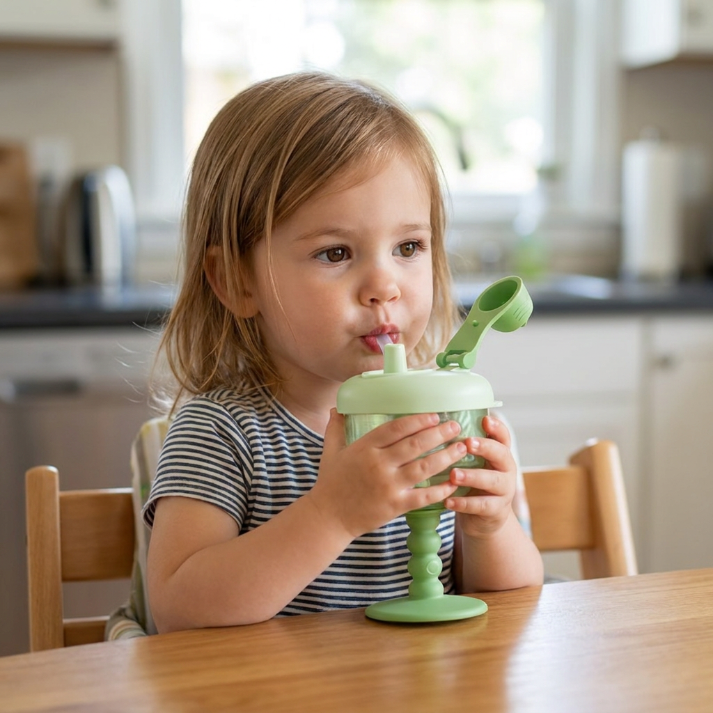 Spill-Proof Baby Straw Training Cup