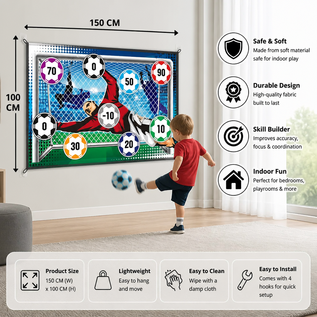 Safe Football Goal Shooting Wall for Home Use