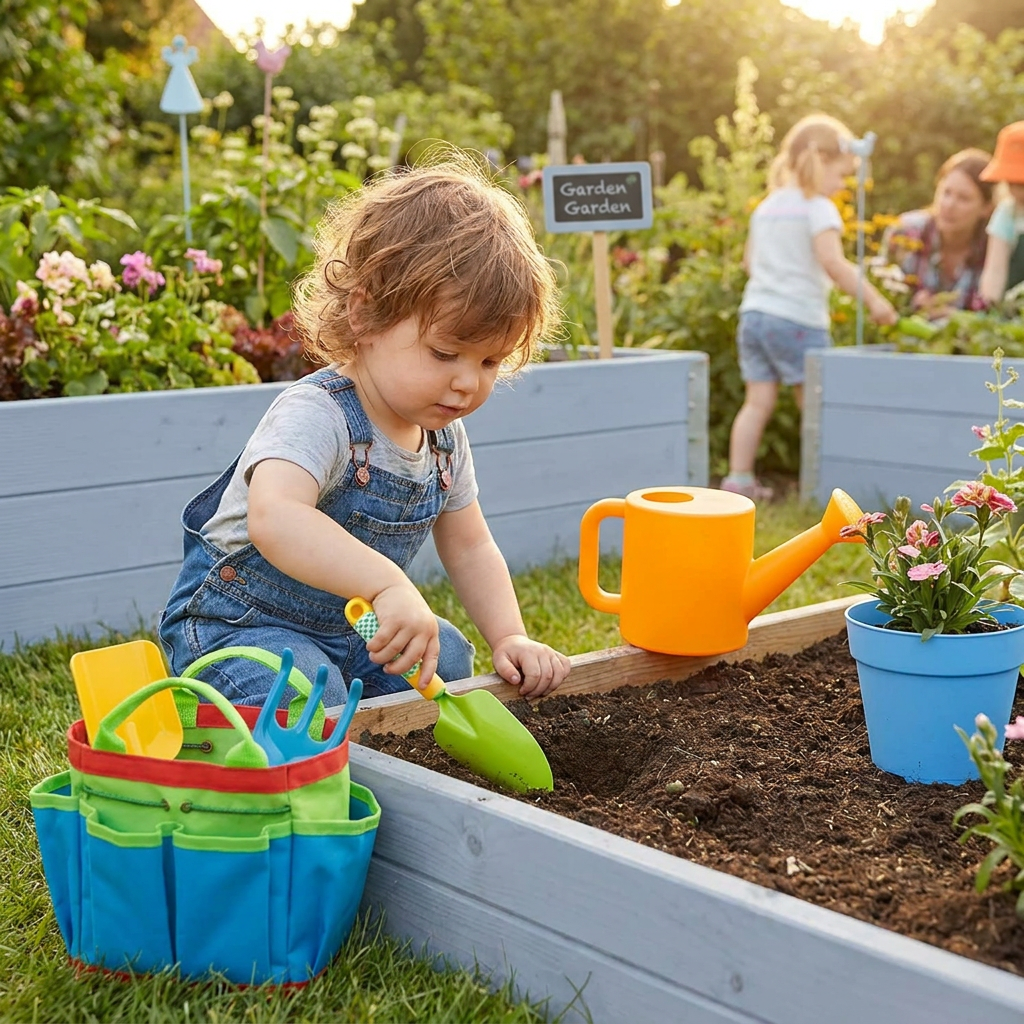Safe Gardening Tool Set for Kids