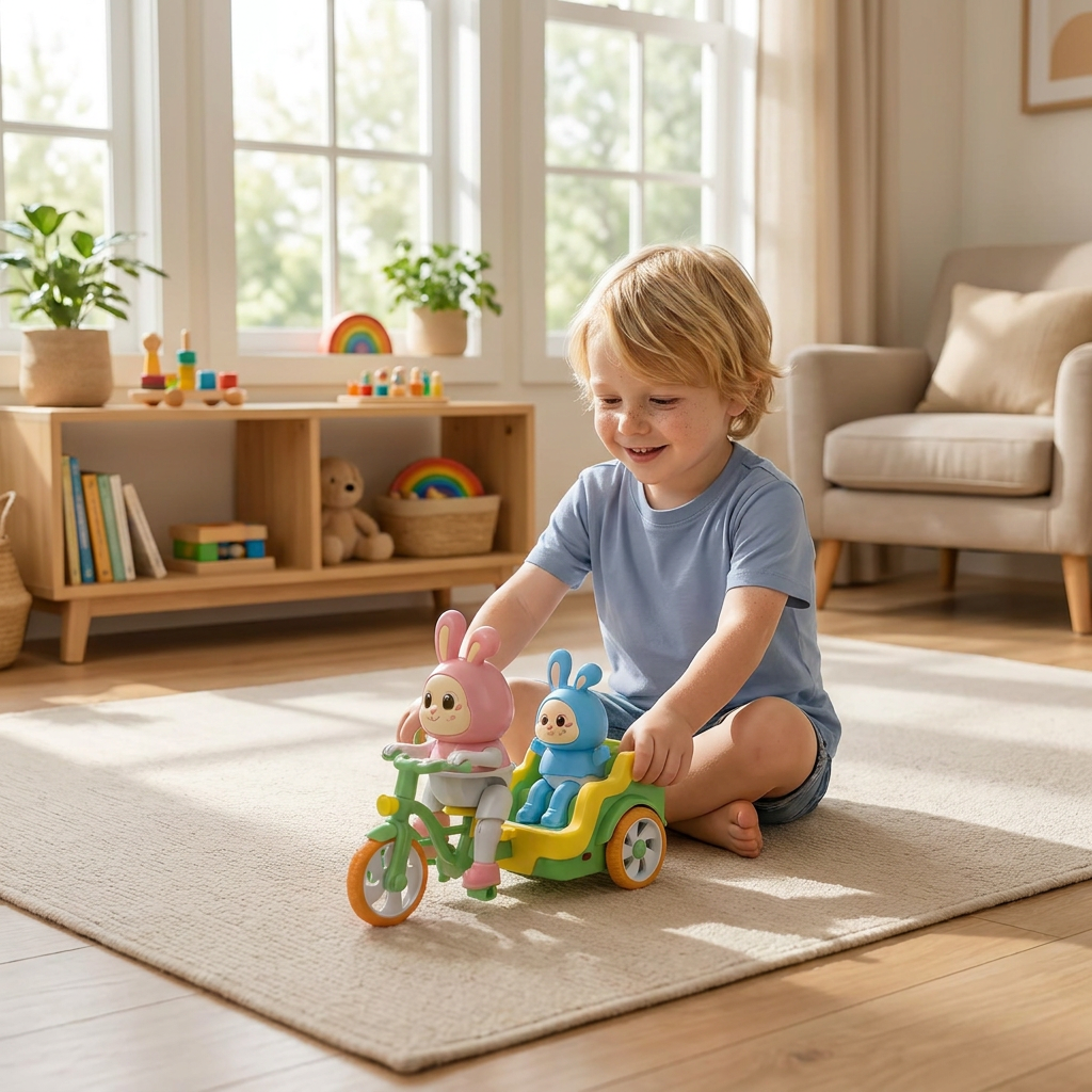 Electric Animal Tricycle – Interactive Ride-On Toy with Music & Light for Kids