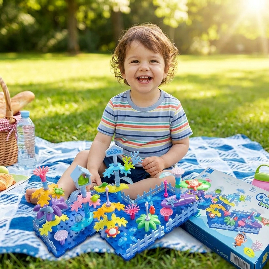 Kids Build-A-Garden Flower Toy Set – Creative Building Playset
