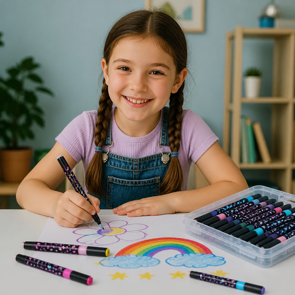 Glitter Dual-Tip Acrylic Paint Marker Set