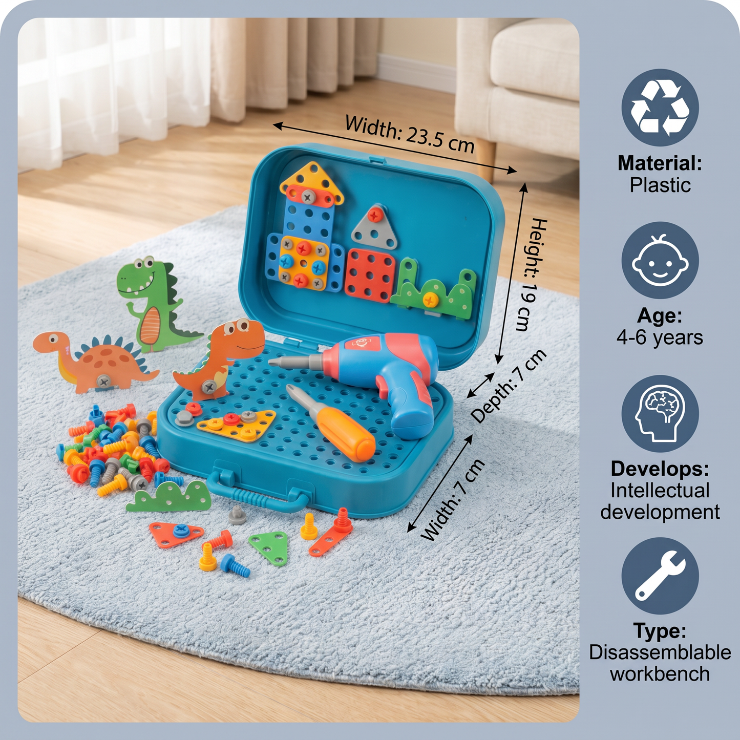 Dino Craftsman construction play set for children