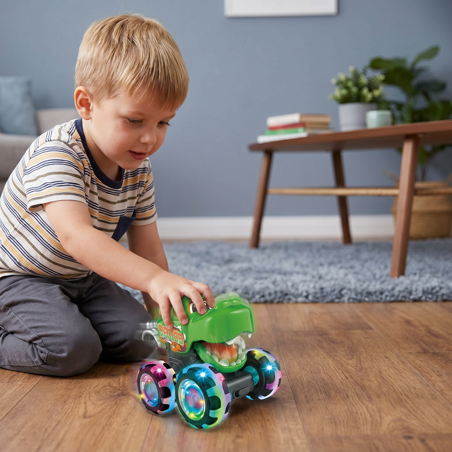 Luminous monster truck toy cars