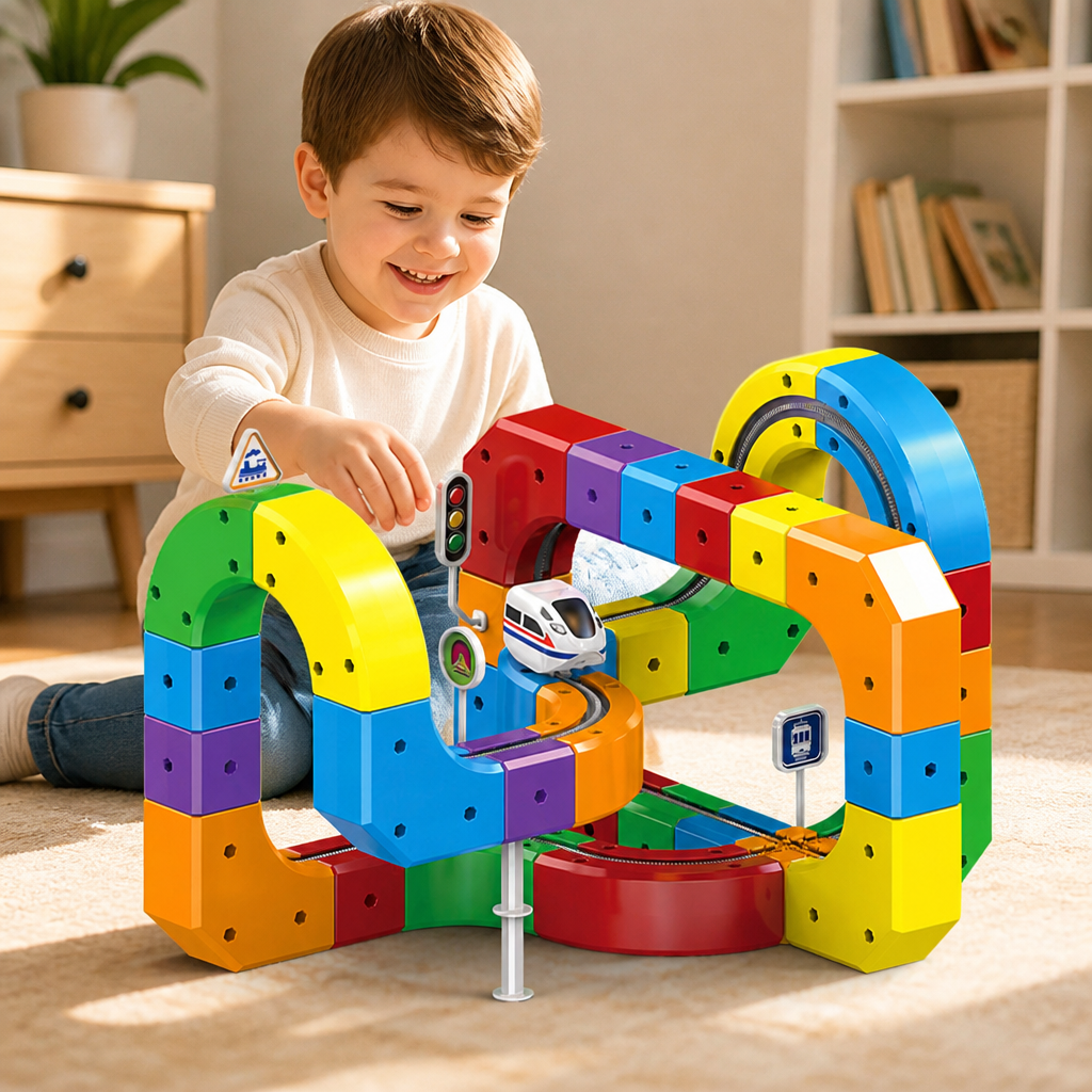 Magic rail cube track kids toy
