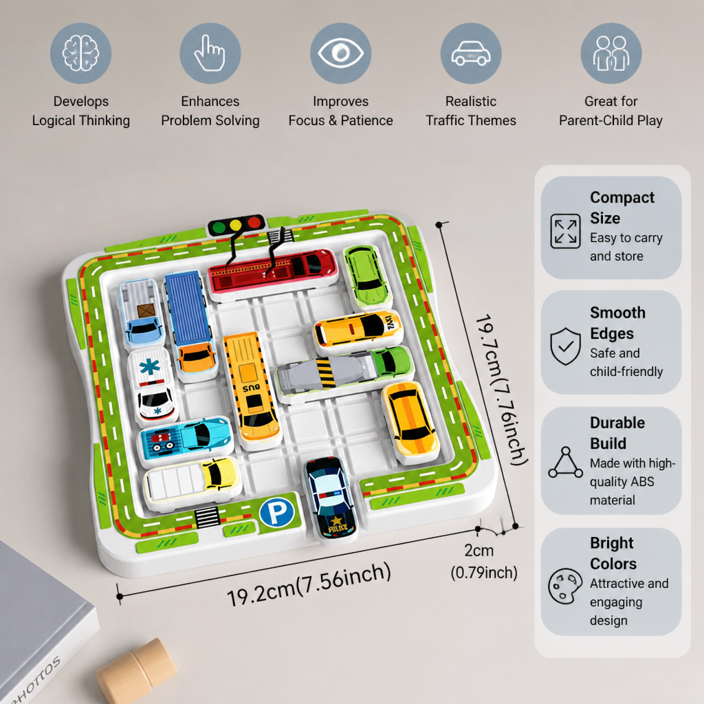 Logical Thinking – Car Parking Puzzle Toy for Kids