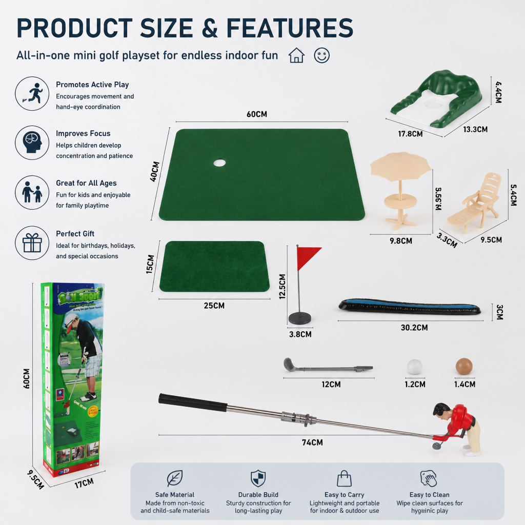 Kids Mini Golf Club Set – Golf Toy for Children