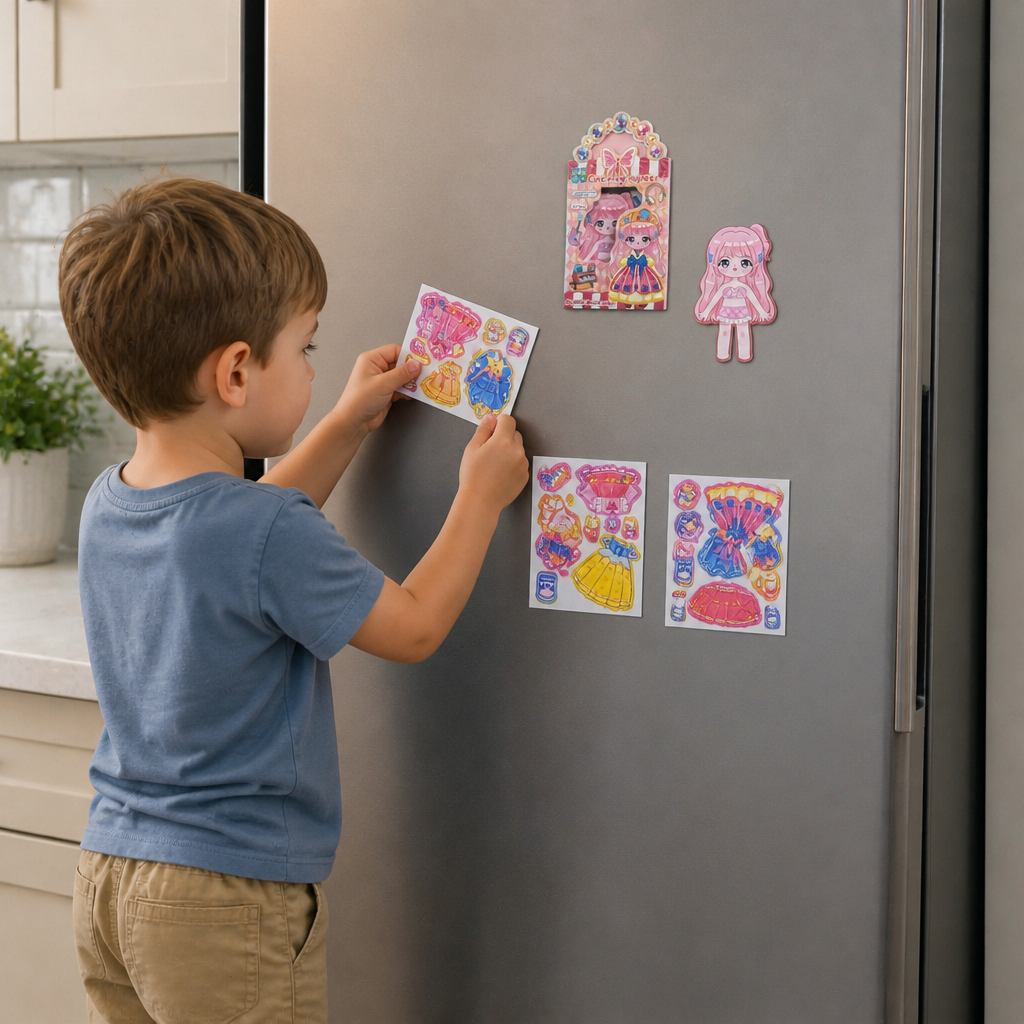 Princess Magnetic Dress-Up Set with 3D Stickers