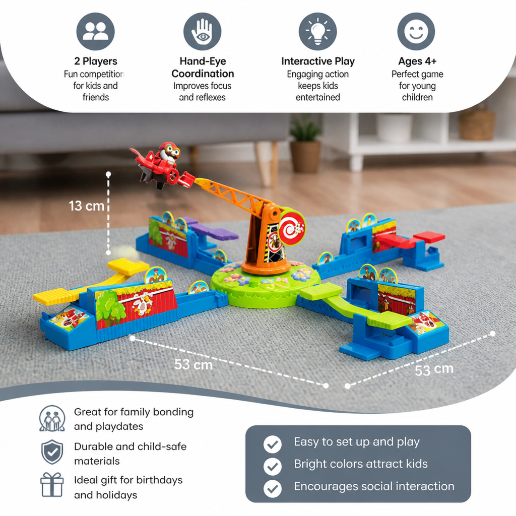 Interactive Multiplayer Flying Plane Family Board Game
