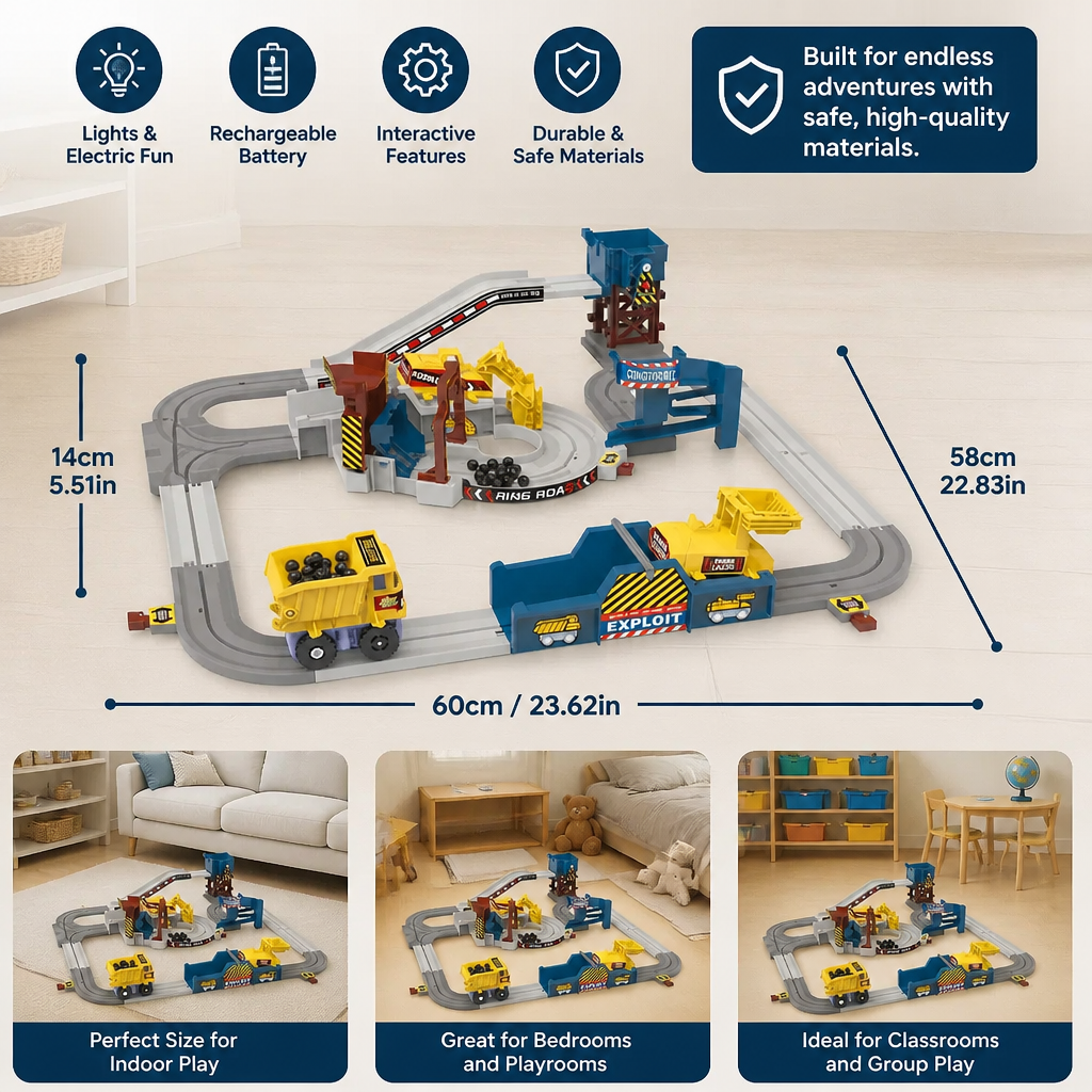 Interactive Electric Quarry Adventure Train Set