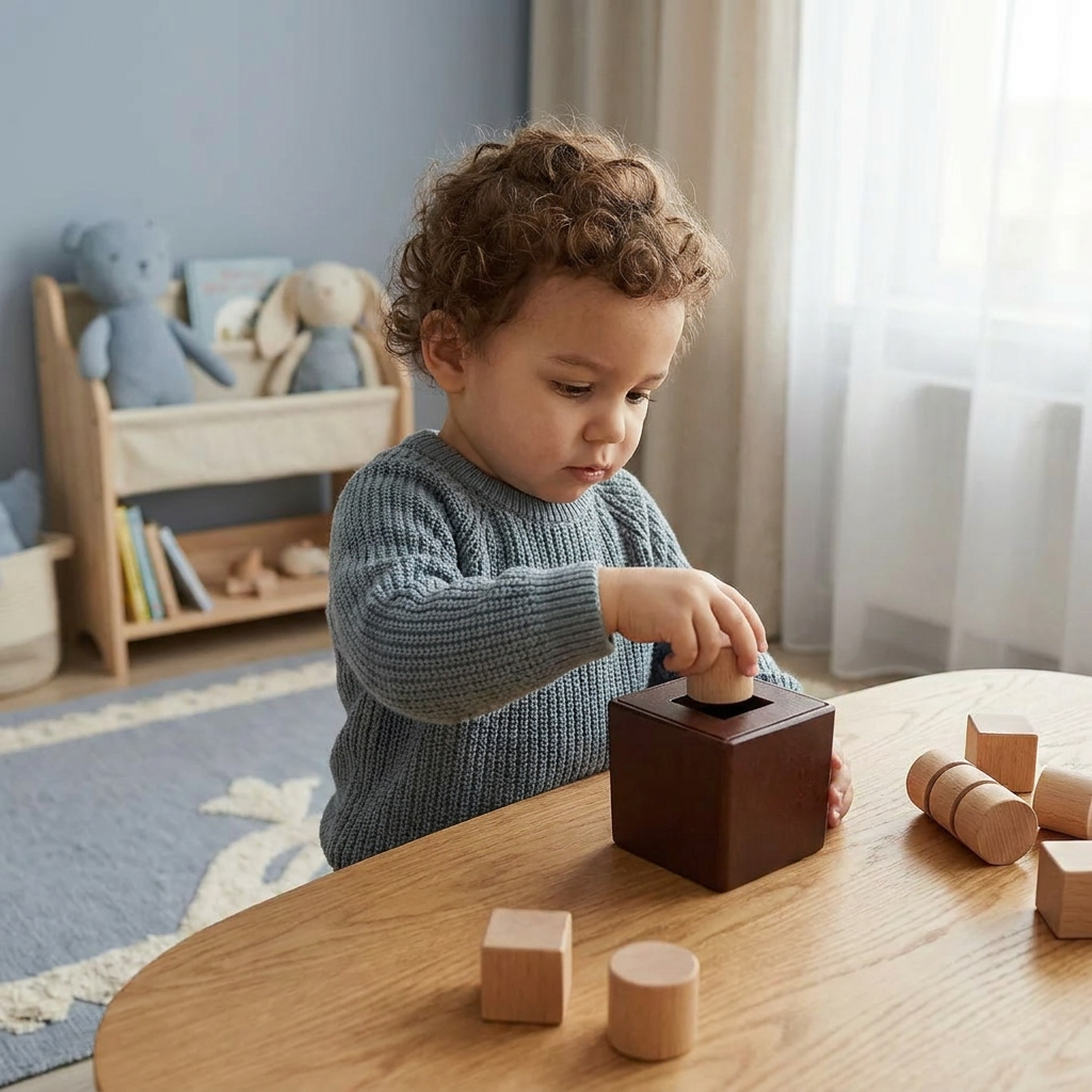 3D Wooden Logic Puzzle & Shape Challenge