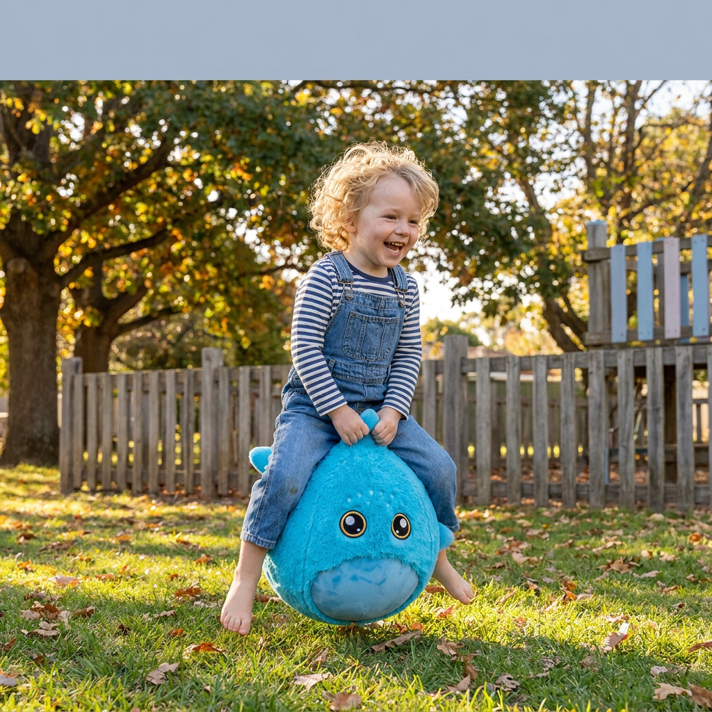 Inflatable Plush Hopping Animal for Kids – Bouncy Fun Toy