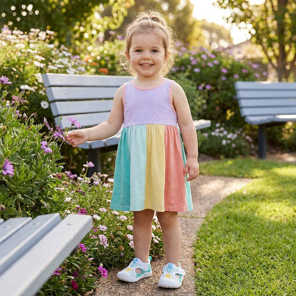 Summer Baby Sandals with Non-Slip Soles and Velcro Fastenings