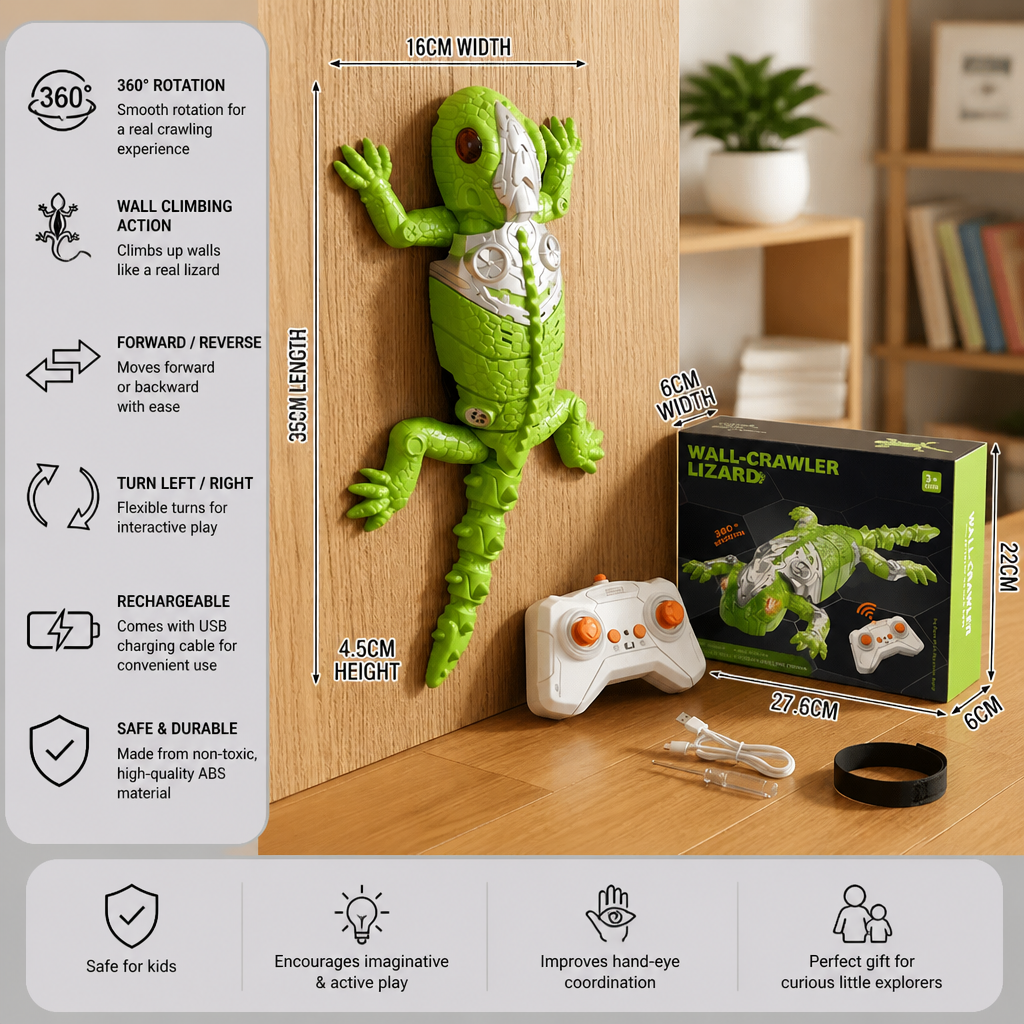 Remote Control Wall Climbing Spider/Gecko – RC Climbing Toy for Walls & Ceilings