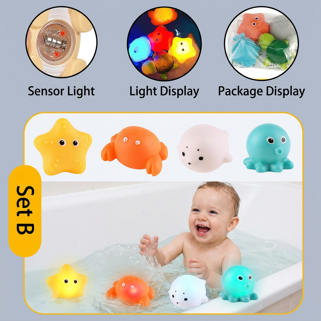 Glowing bath animals