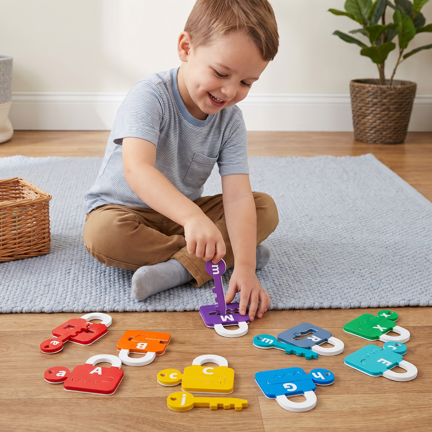 Letters and Maths Locks and Keys Educational Game