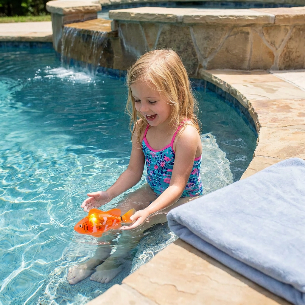 LED Swimming Fish Pool Toy Set – Automatic Water Activated Light-Up Fish