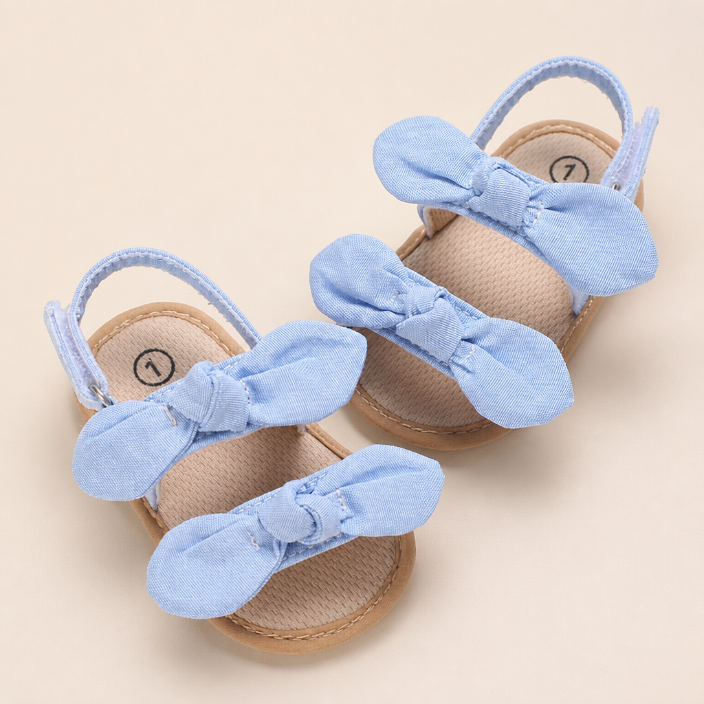 Bunny Ear Bow Sandals Blue