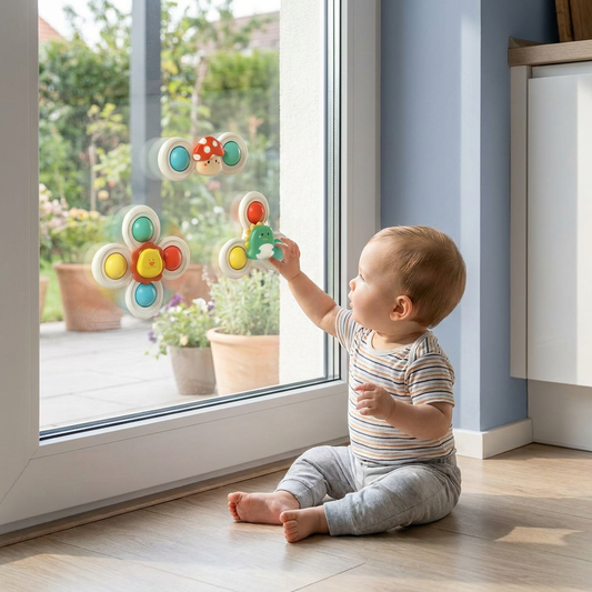 Cute suction cup toy for babies Set of 3
