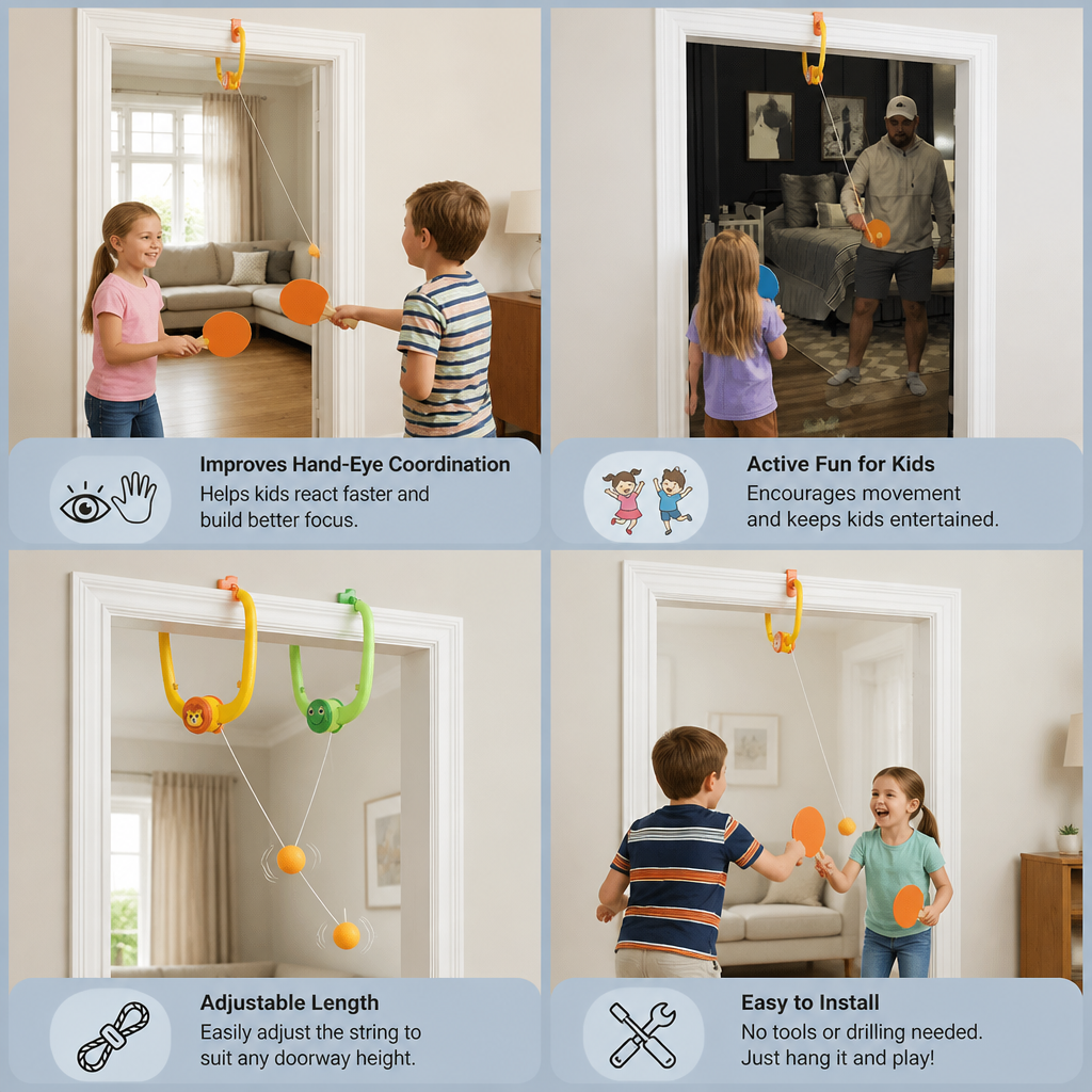 Doorframe Ping Pong Game Set