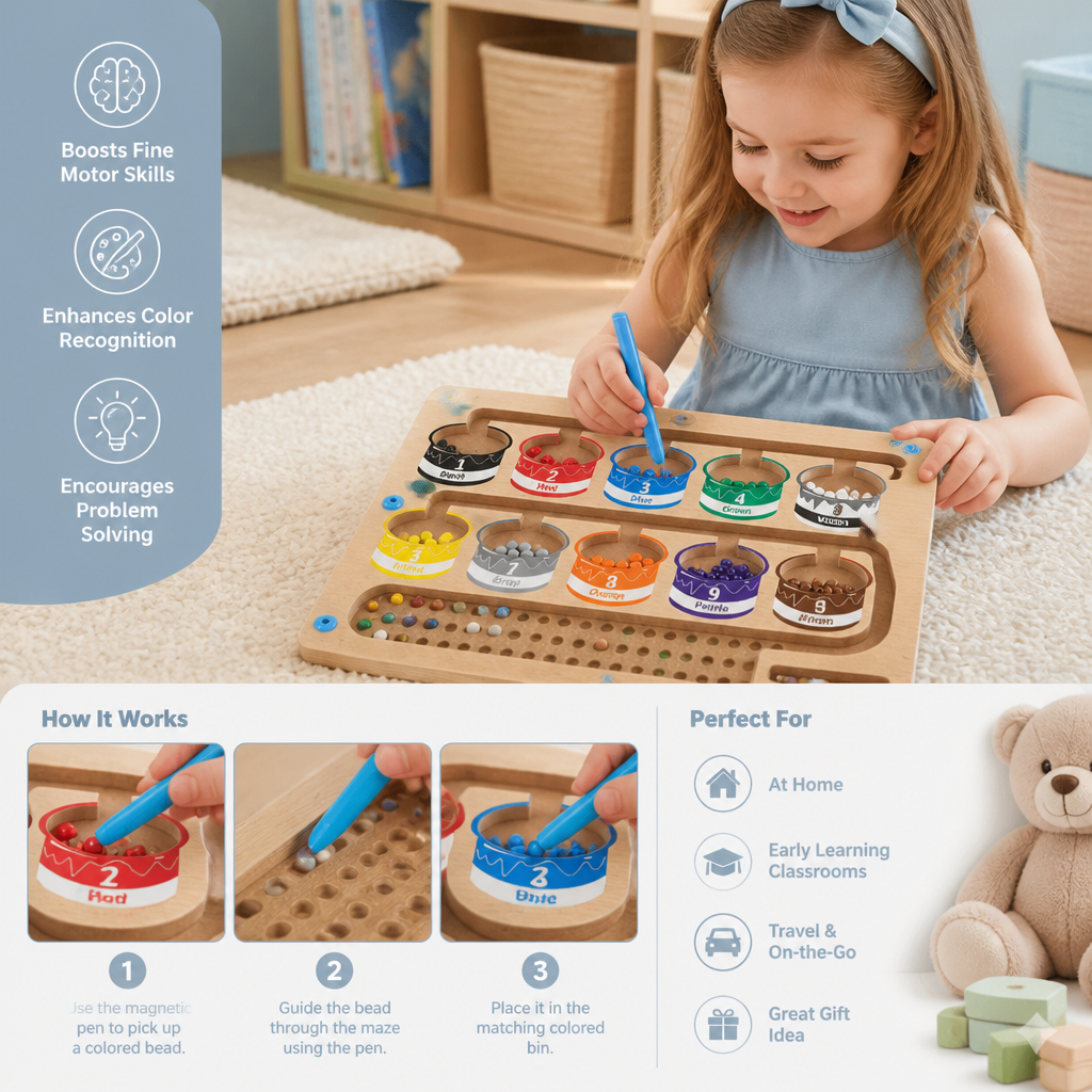 WonderMaze - Montessori Magnetic Labyrinth Toy