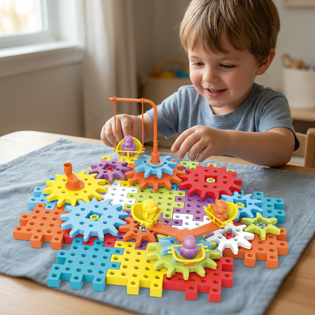 Montessori 3D Gear and Puzzle Blocks