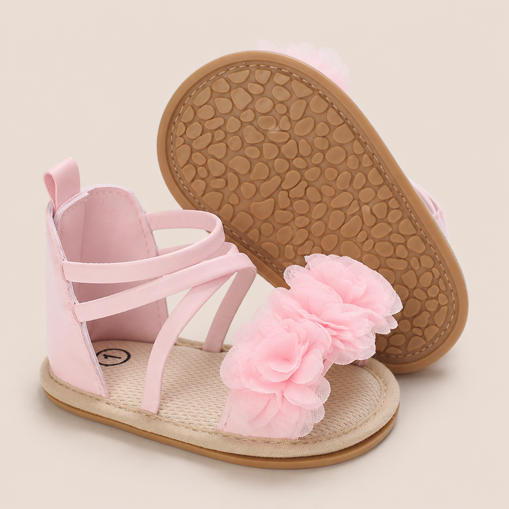 Gladiator Ruffle Flower Sandals