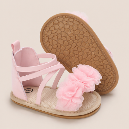 Gladiator Ruffle Flower Sandals