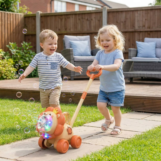 Light-Up Bubble Push Toy – Bubble Blowing Walker for Kids