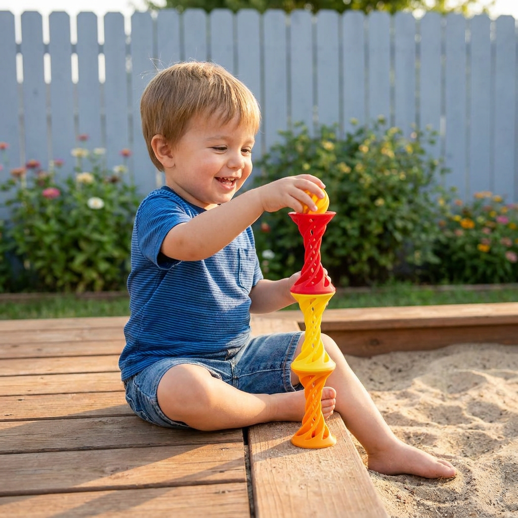 3D Printed Spiral Fidget Toy – Satisfying Rotating Desk Toy for Stress Relief & Focus