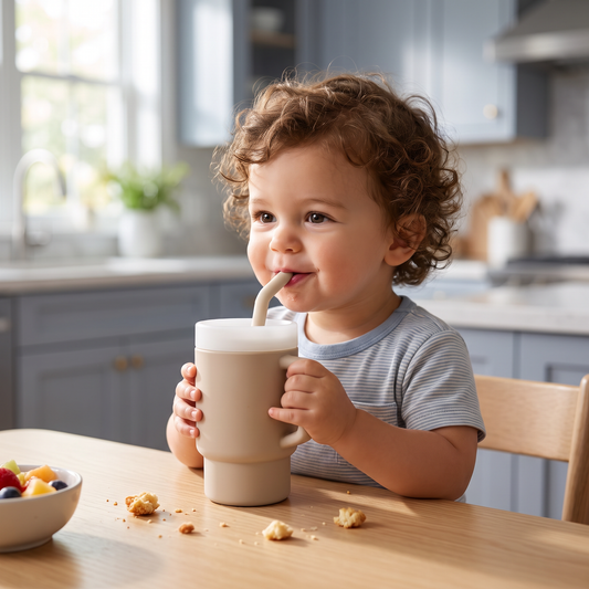 Leakproof Silicone Toddler Straw Cup