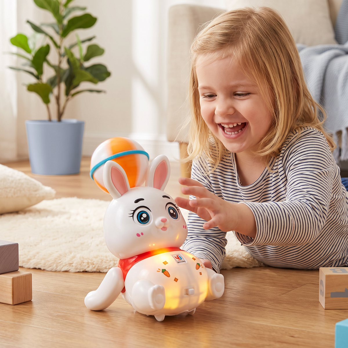 Interactive Dancing Rabbit Toy – Lights, Music & Fun Movement