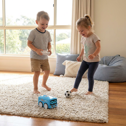 Smart RC Mini Bus Toy – Gesture Control Light-Up Cartoon Car for Kids