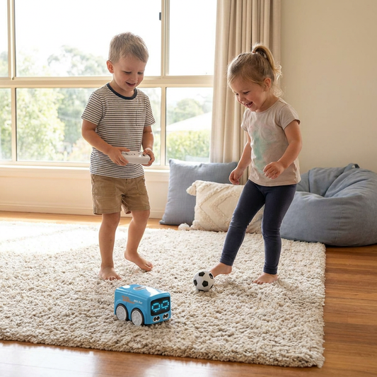 Smart RC Mini Bus Toy – Gesture Control Light-Up Cartoon Car for Kids