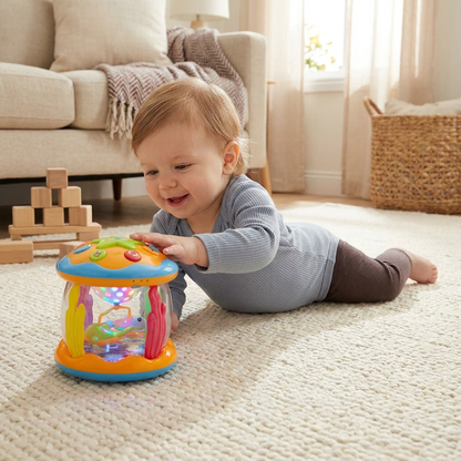 Ocean Light & Music Baby Toy – Rotating Sensory Toy for Crawling & Tummy Time