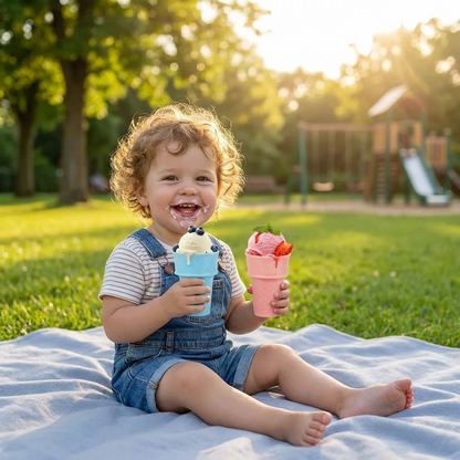 2-Pack Ice Cream Cone Holder for Kids – No-Mess Ice Cream Cup