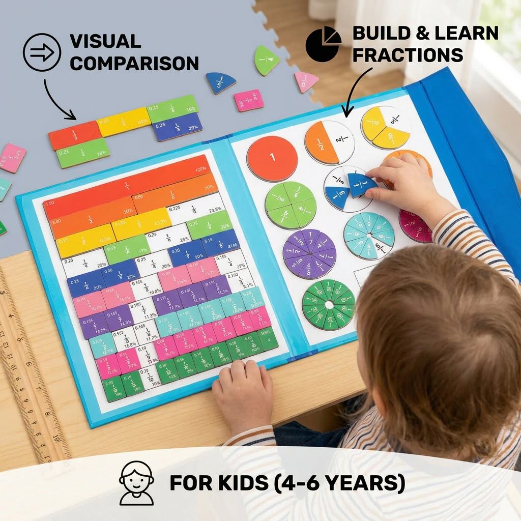 Montessori Kids Fraction Magnet Learning Toy