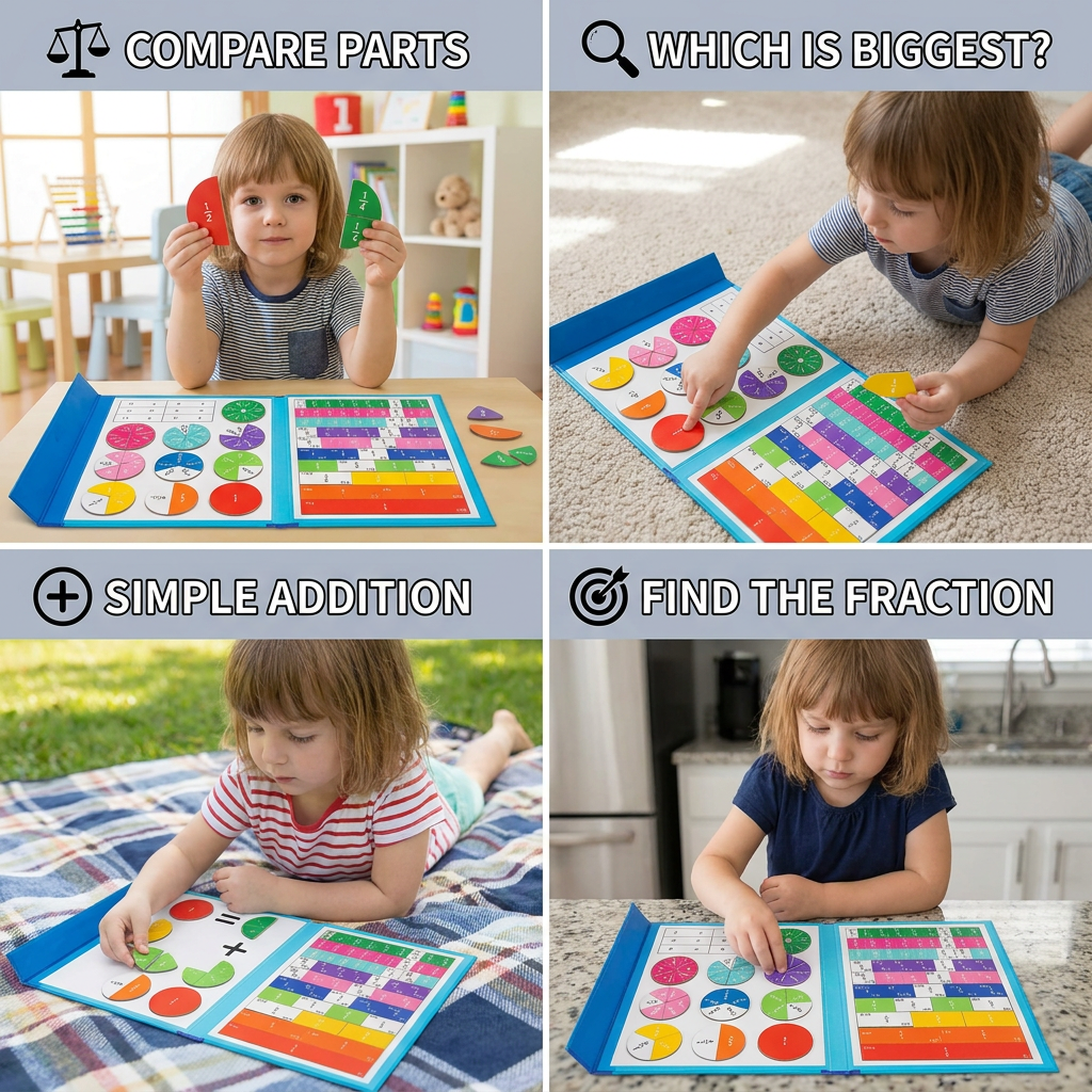 Montessori Kids Fraction Magnet Learning Toy