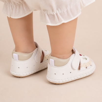 Lace Trim Flower Sneaker Sandals