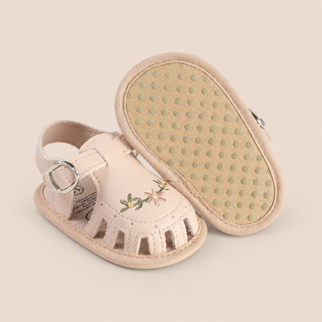 Fringe Embroidered Caged Sandals