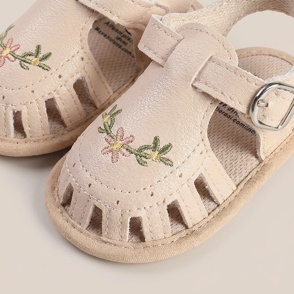 Fringe Embroidered Caged Sandals