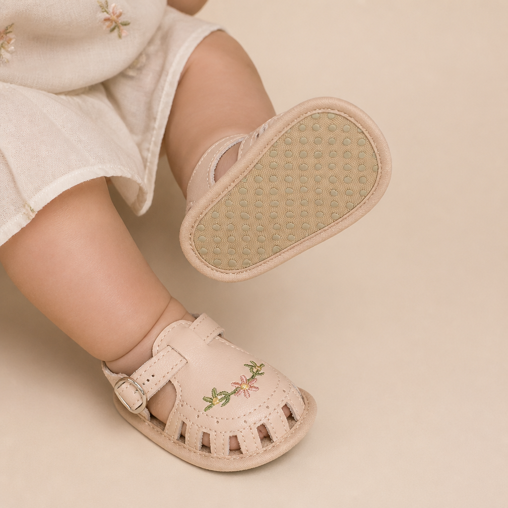 Fringe Embroidered Caged Sandals